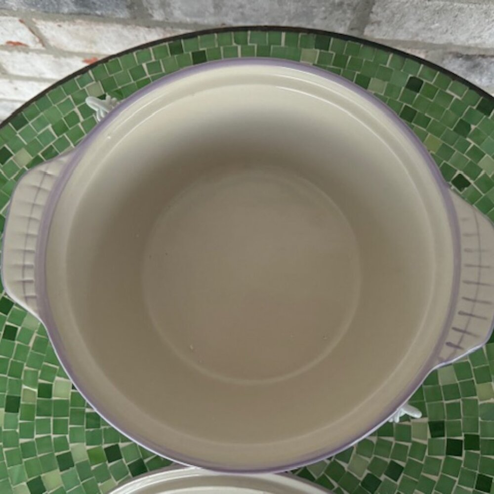 Temptations Ovenware by Tara Morning Glory 2 qt Trivet Wire Basket & Cov… - Picture 4 of 13